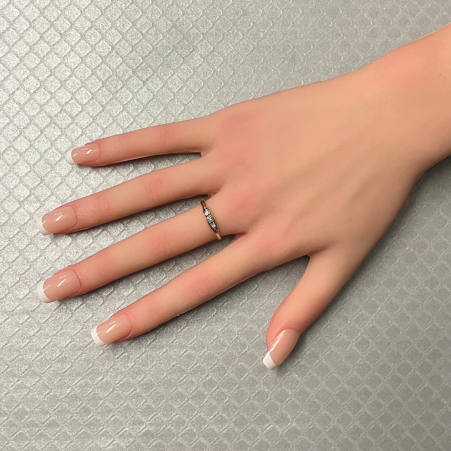 Preowned Yellow and White Gold Single Cut Diamond Ring