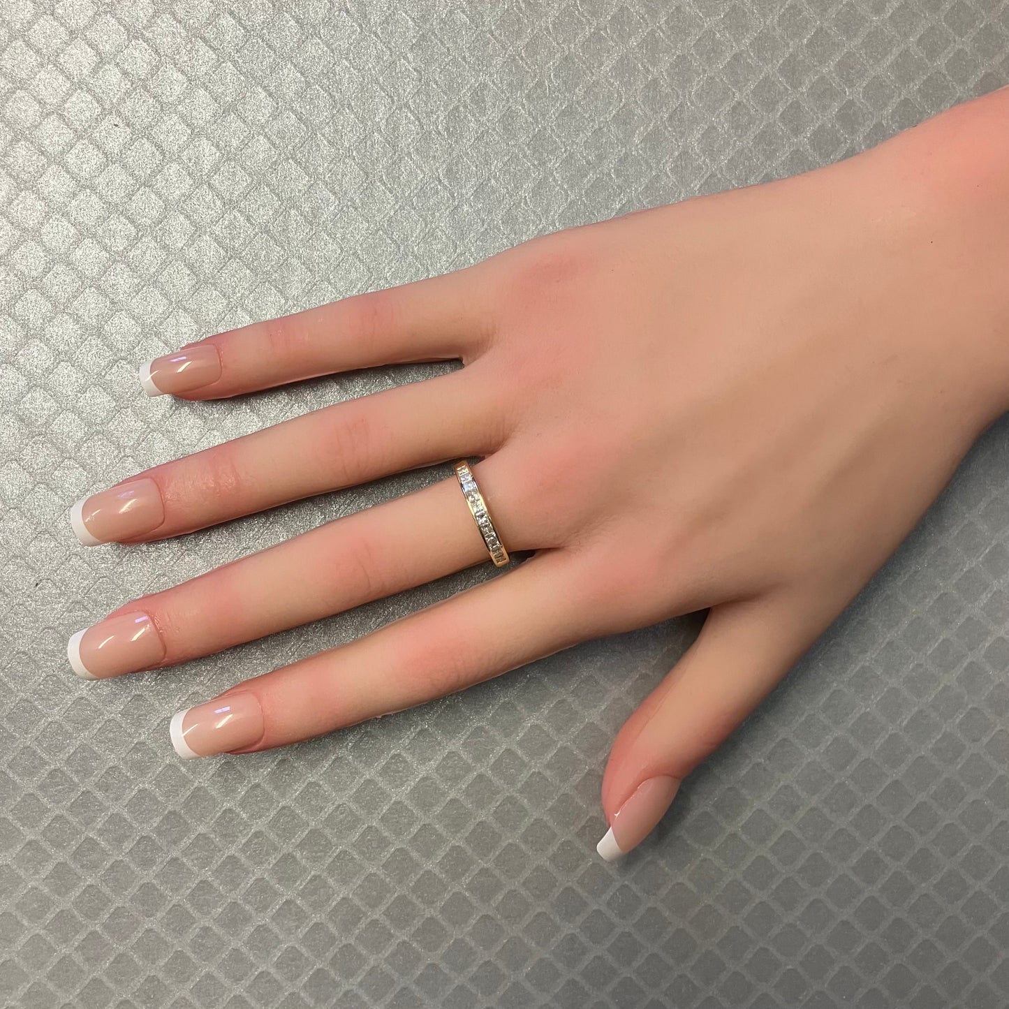 Preowned Yellow Gold Princess Cut Diamond Band