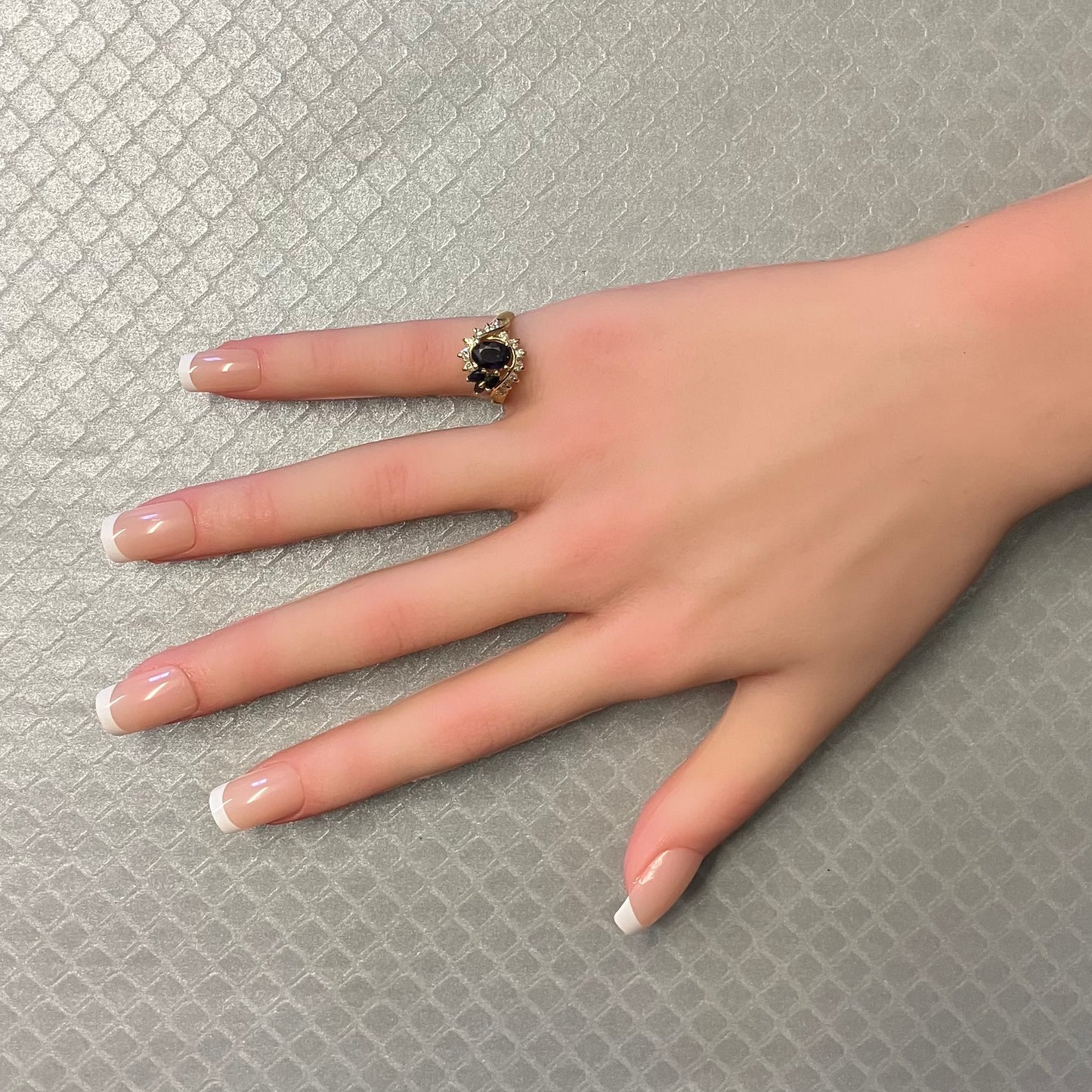 Preowned Yellow Gold Oval and Marquise Blue Sapphire and Diamond Ring