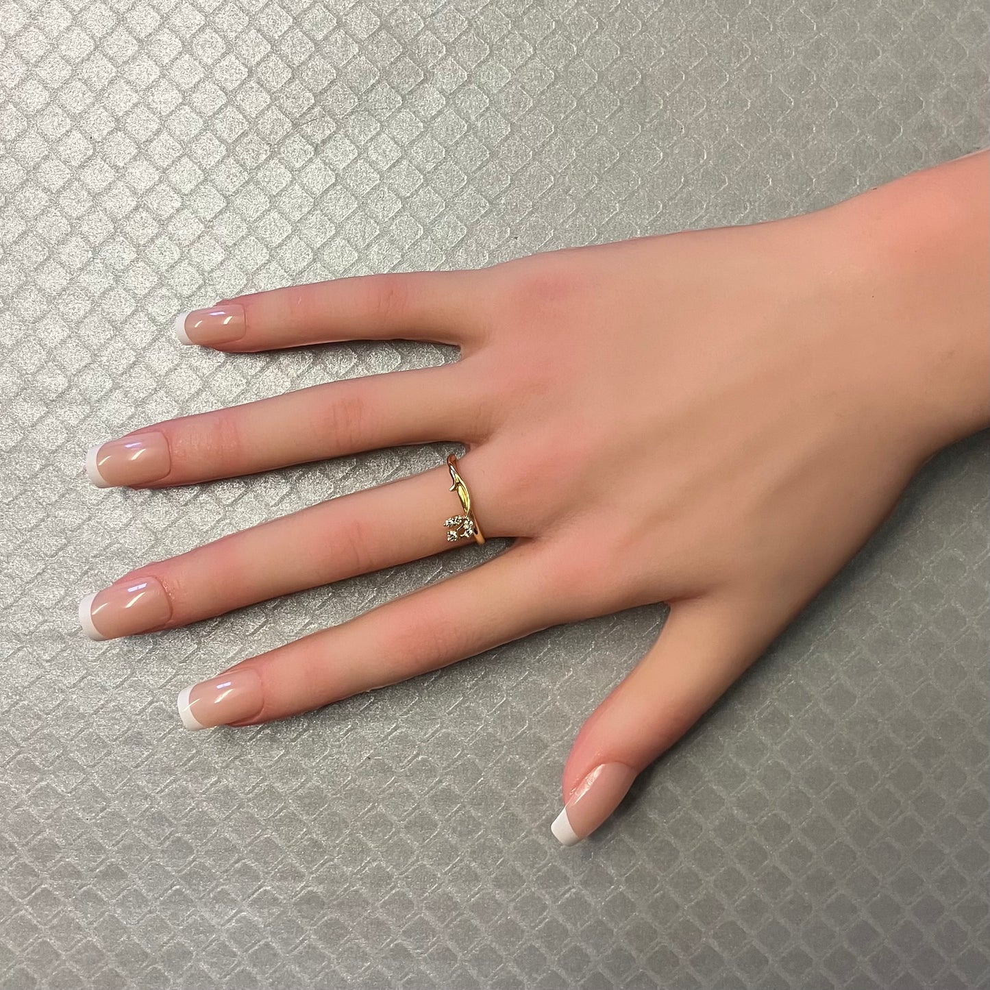 Preowned Yellow Gold and Diamond Floral Ring