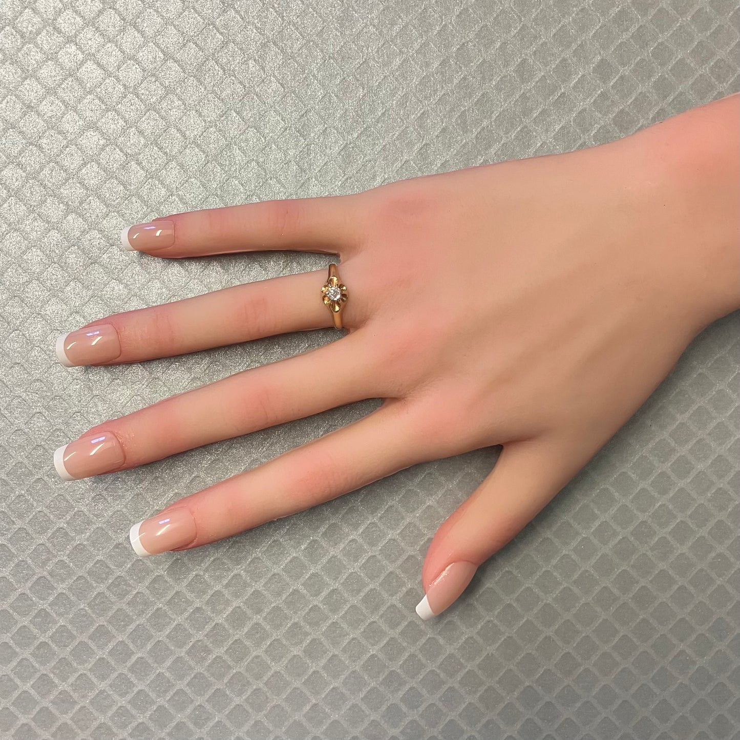 Preowned Yellow Gold and Old European Cut Diamond Belcher Ring