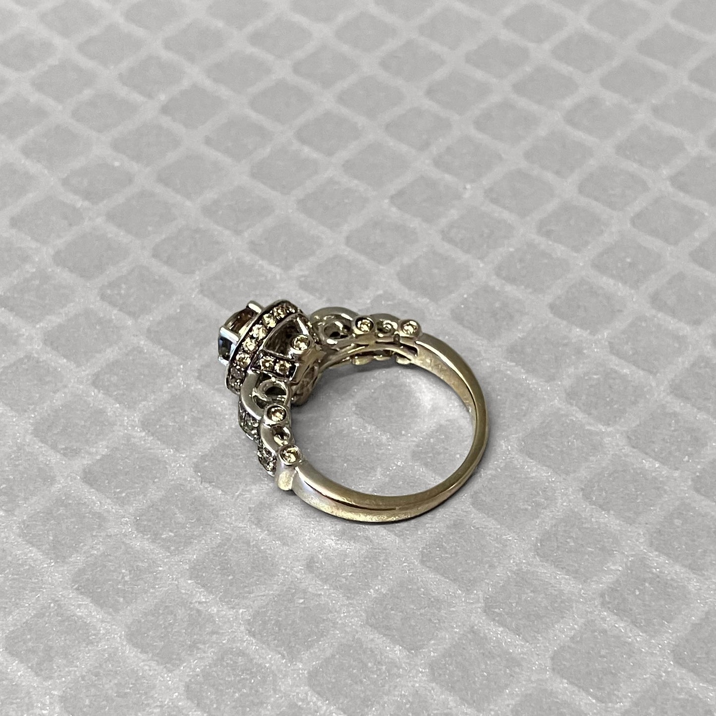 Preowned White Gold White and Chocolate Diamond Le Vian Ring