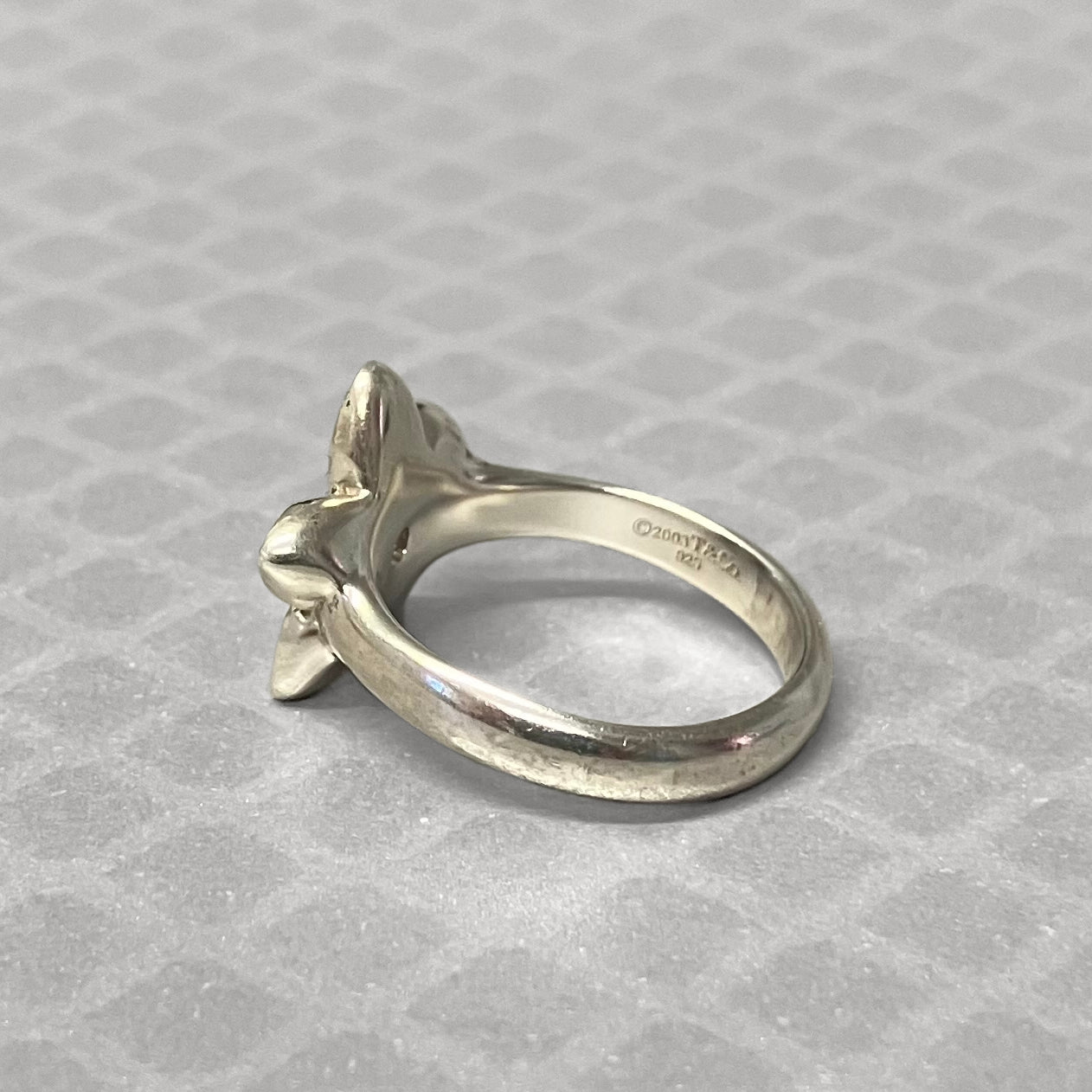 Preowned Sterling Silver and Iolite Tiffany & Co. Flower Ring