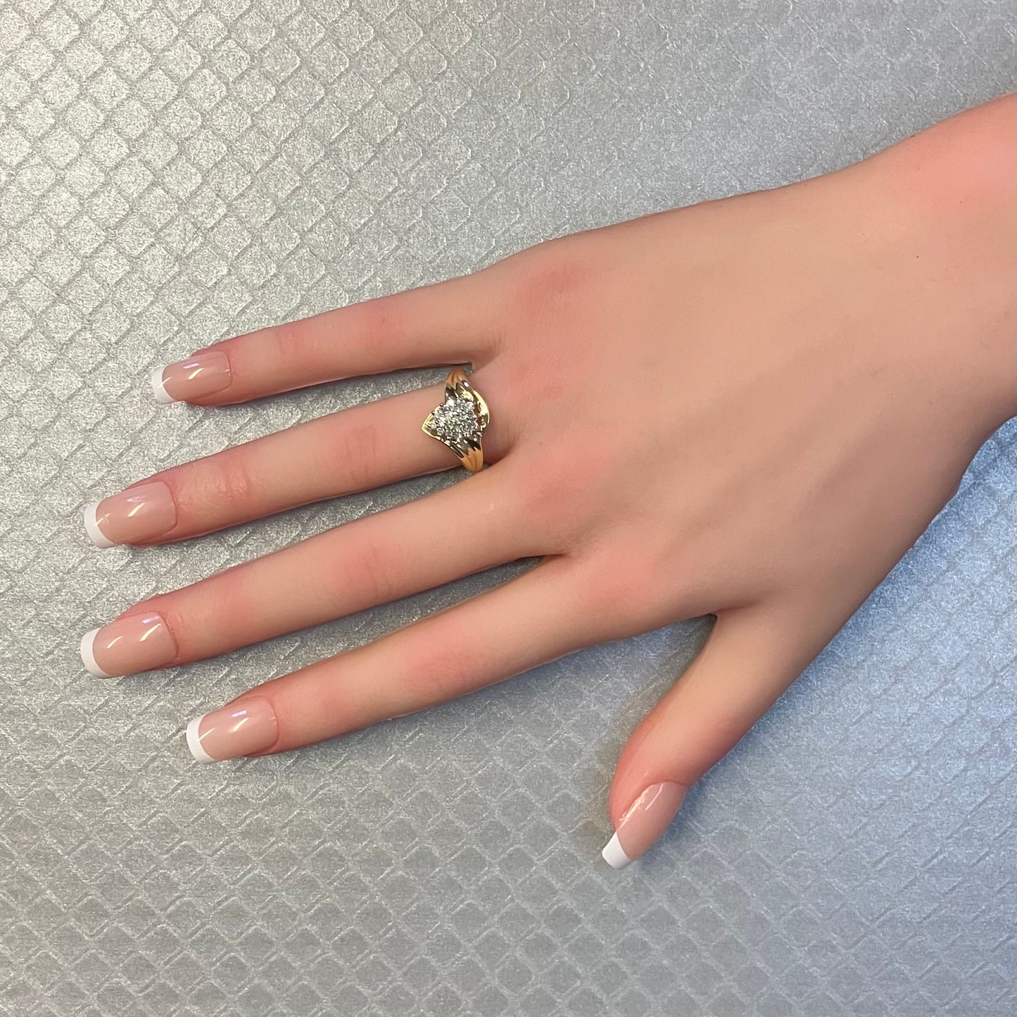 Preowned Yellow Gold and Diamond Cluster Ring