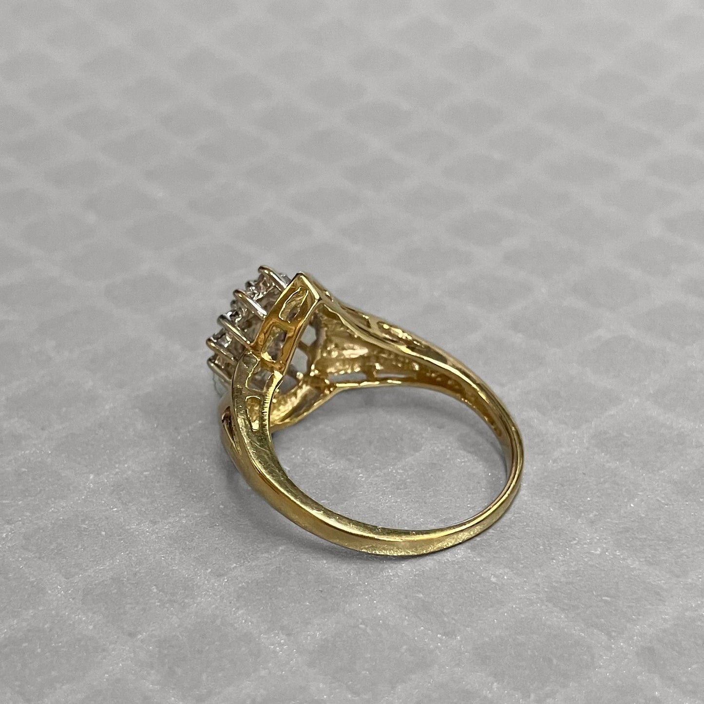 Preowned Yellow Gold and Diamond Cluster Ring