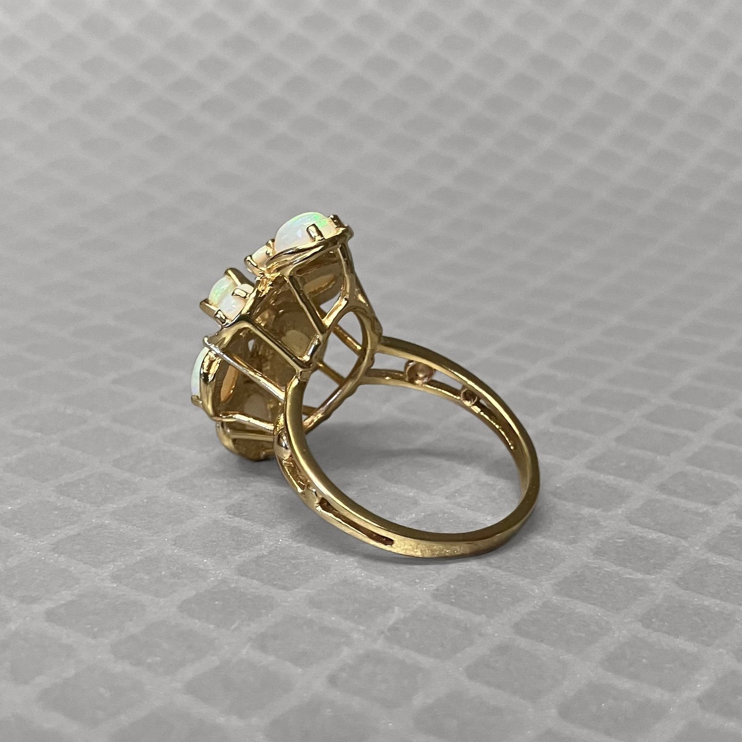 Preowned Yellow Gold and Opal Cluster Ring