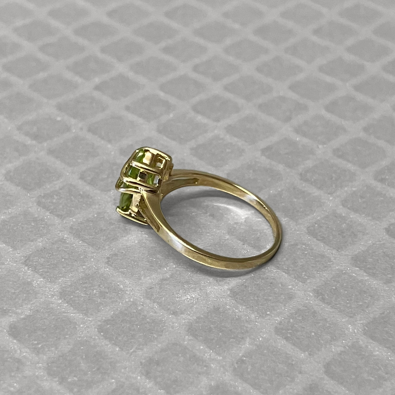 Preowned Yellow Gold and Marquise Peridot Ring