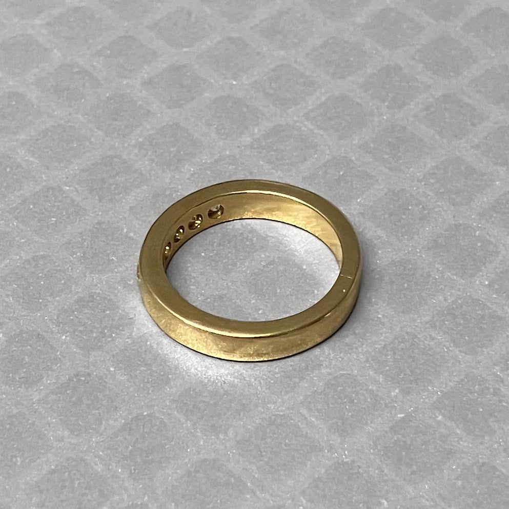 Preowned Yellow Gold and Five Diamond Channel Set Ring