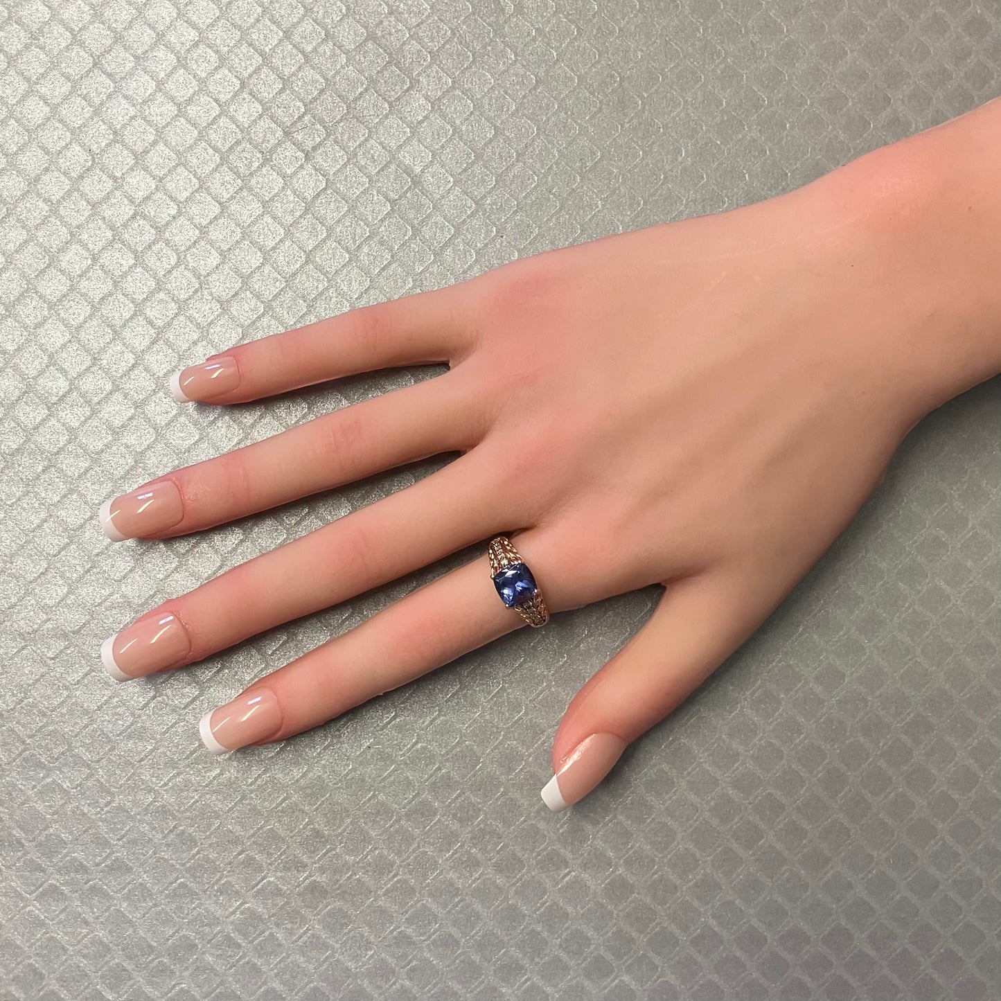 Preowned Rose Gold Tanzanite and Diamond Le Vian Ring