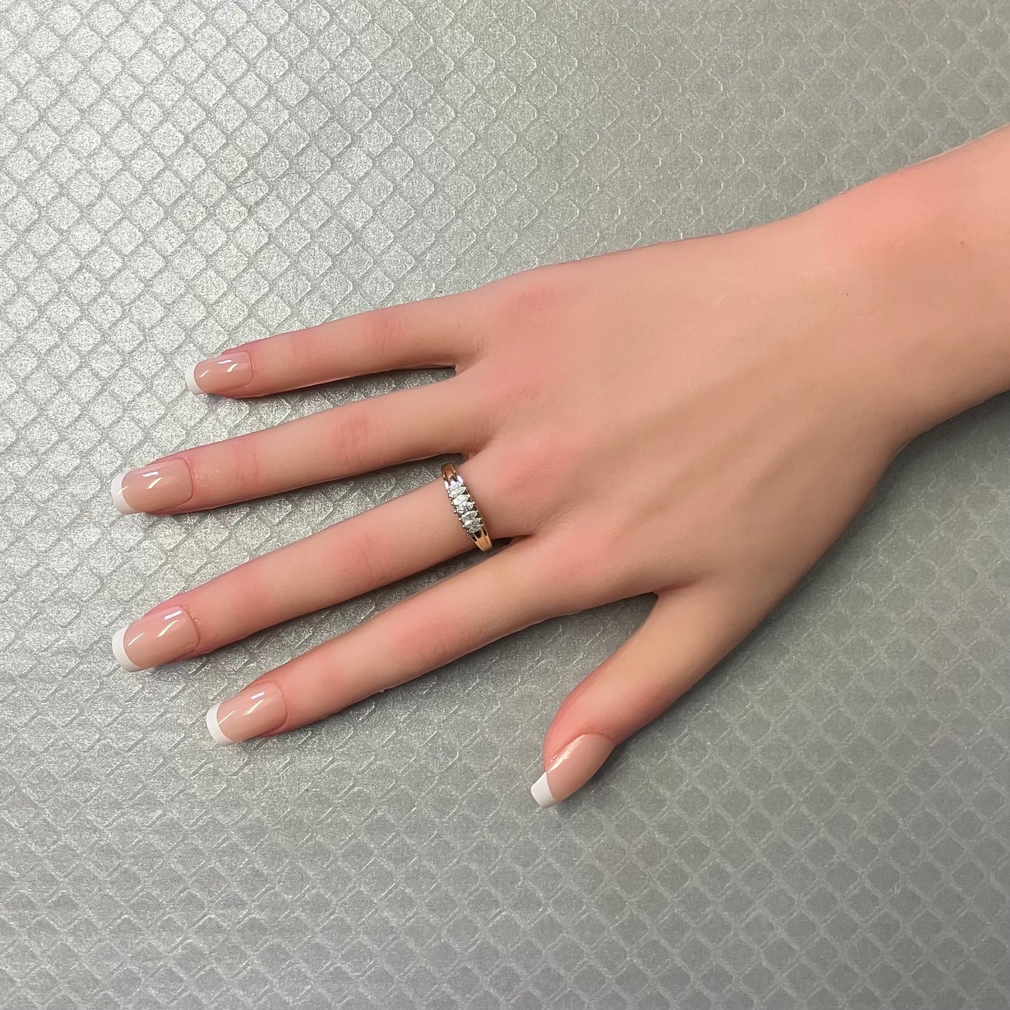 Preowned Yellow Gold and Graduated Marquise Diamond Ring
