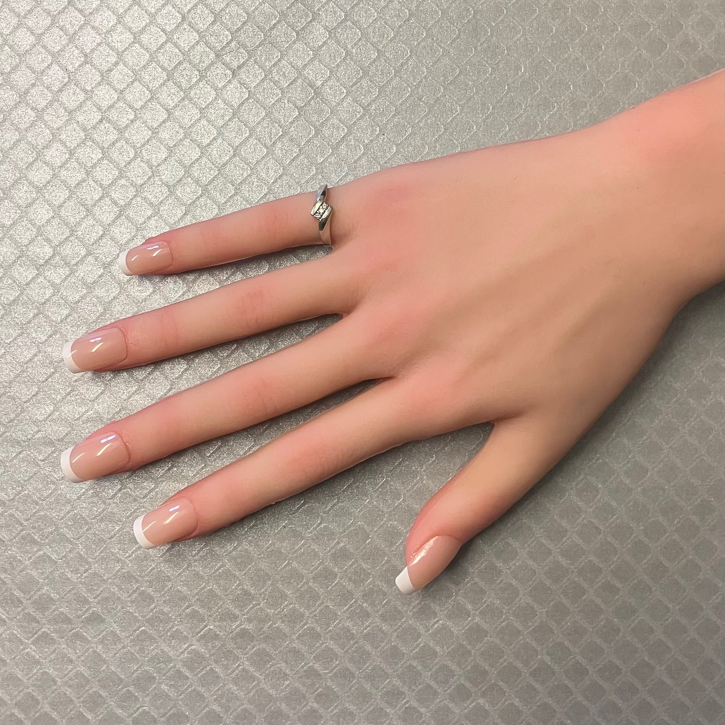 Preowned White Gold and Diamond Offset Design Ring