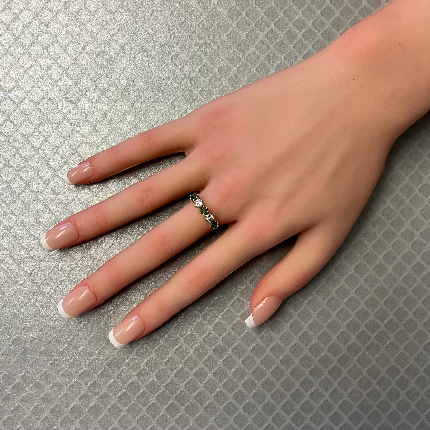 Preowned Yellow Gold Emerald and Diamond Ring