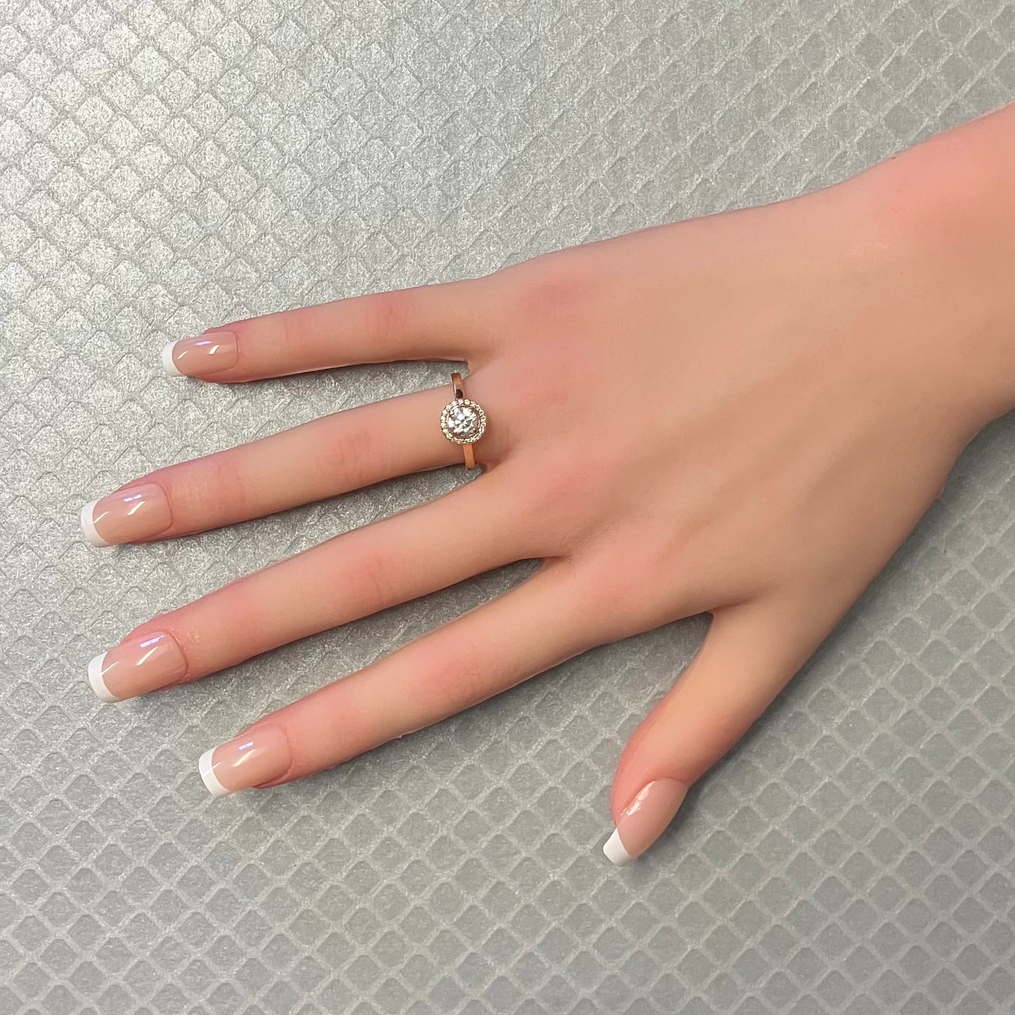 Preowned Rose Gold and Round Brilliant Cut Diamond Engagement Ring