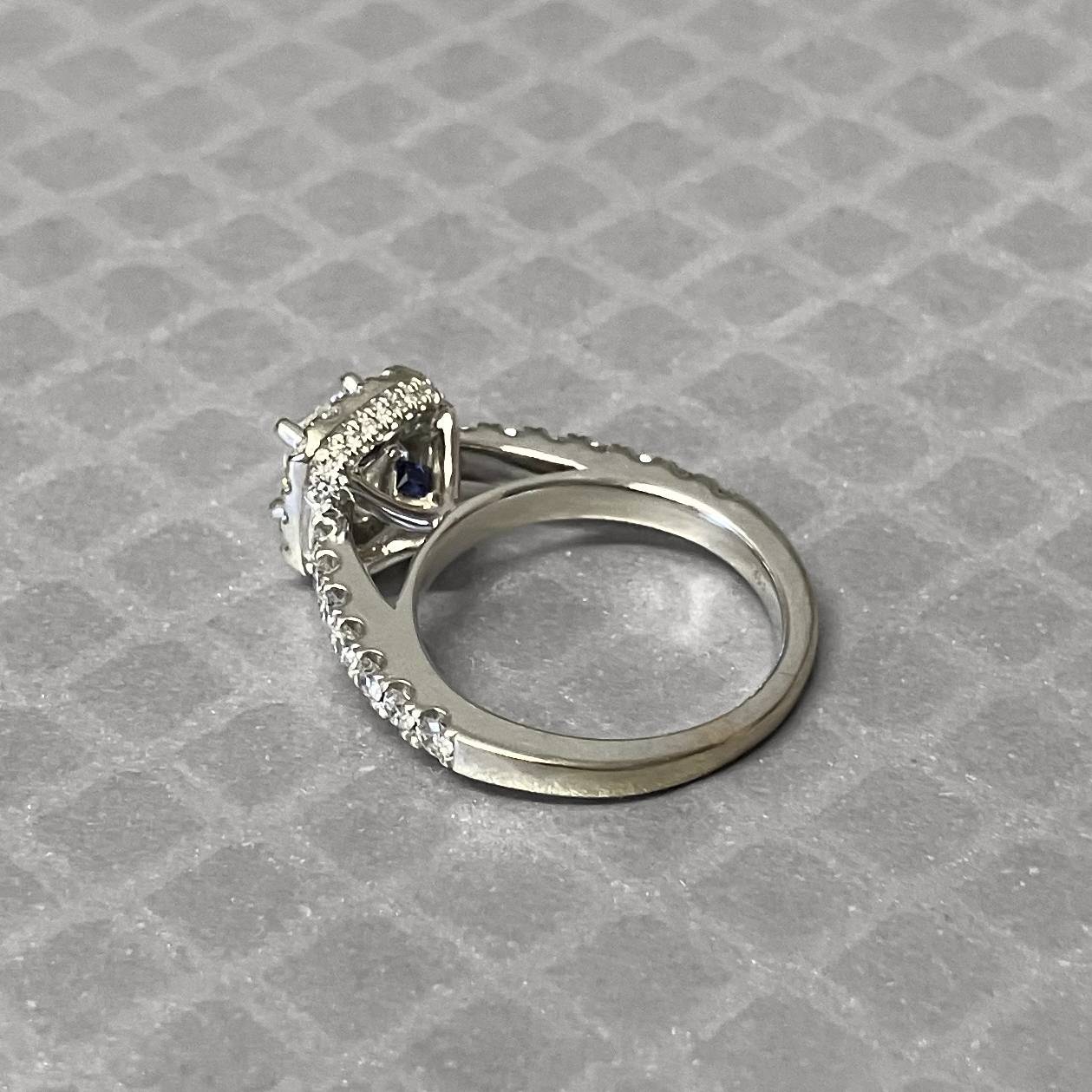 Preowned White Gold Princess Cut Diamond Engagement Ring