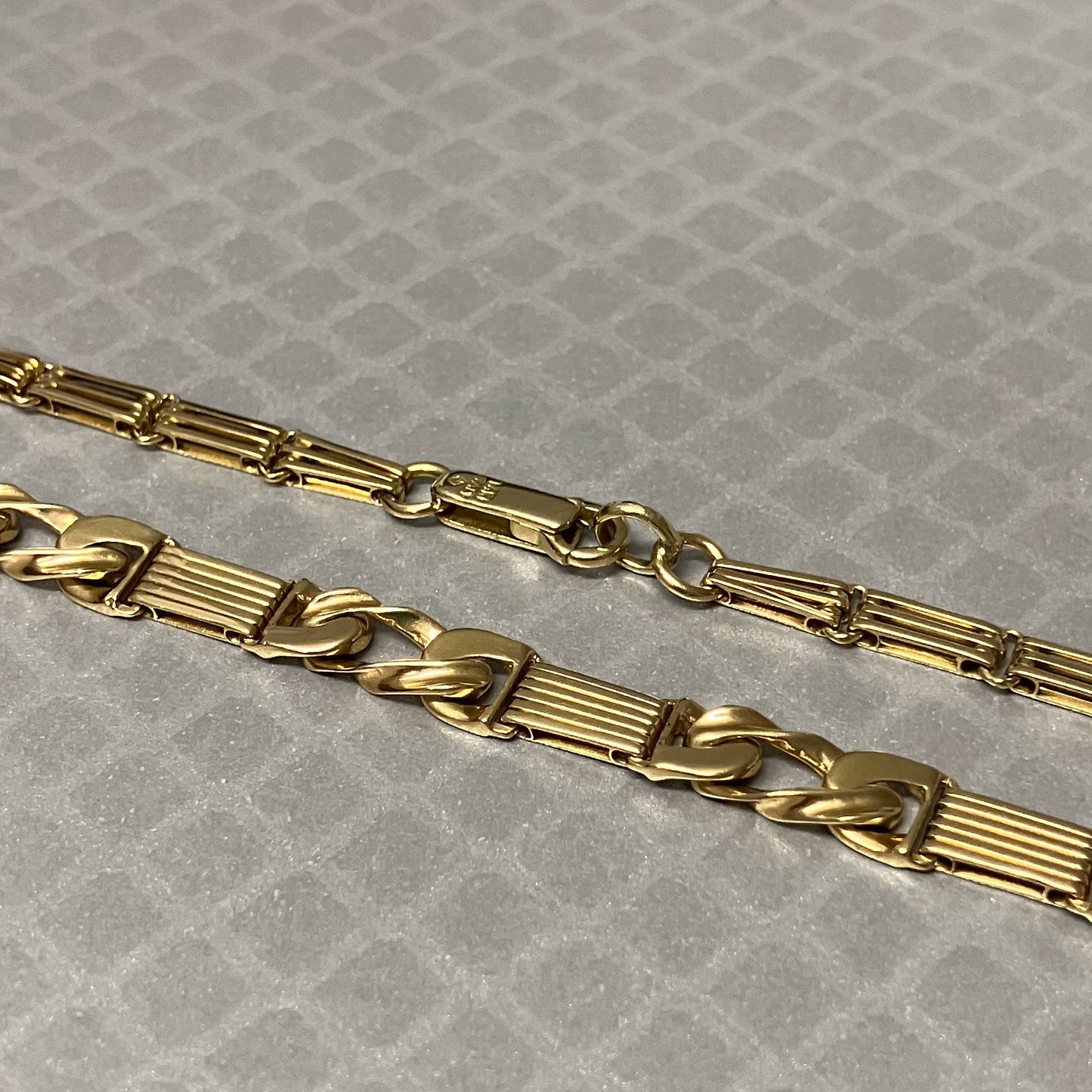 Preowned Yellow Gold Square Link Necklace