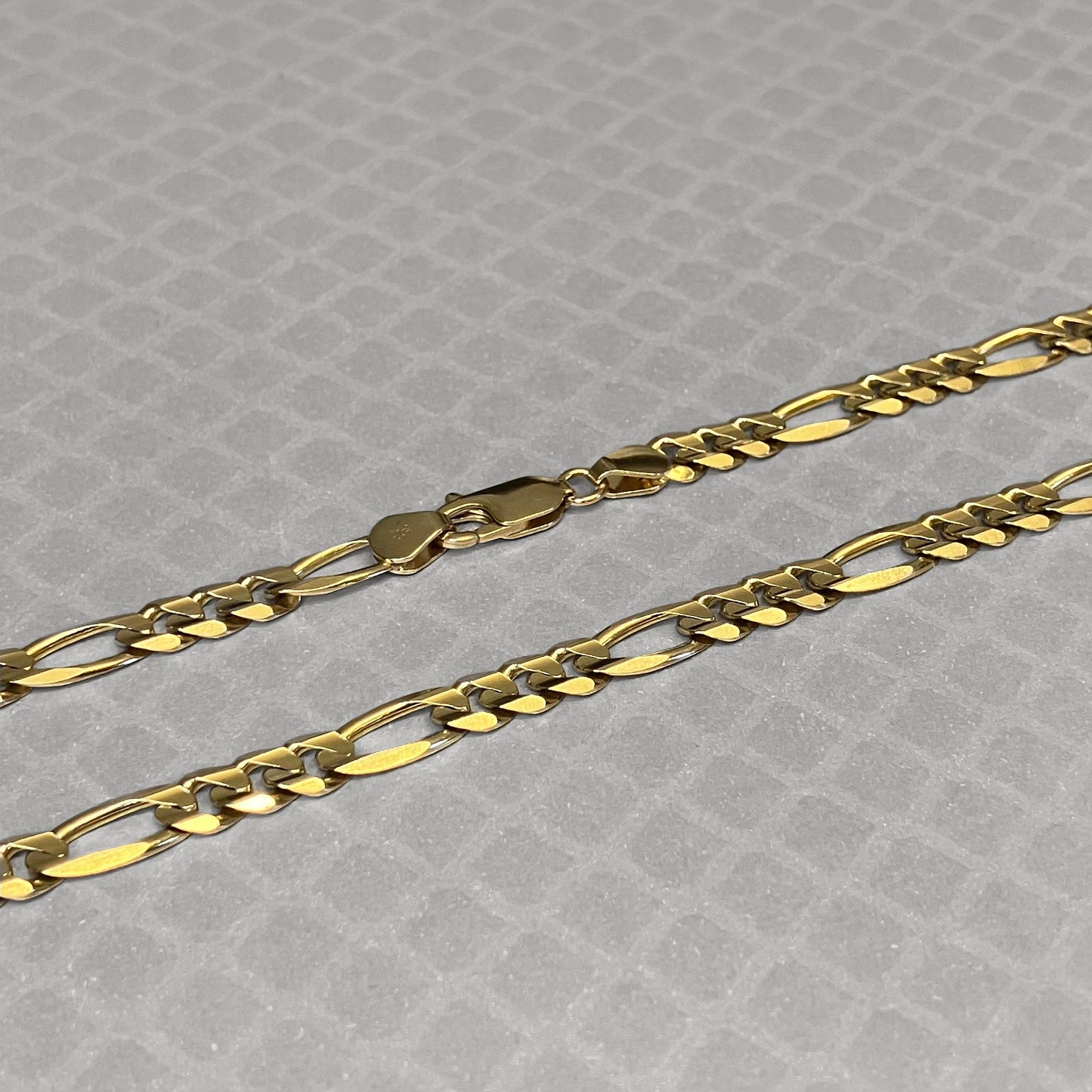 Preowned Yellow Gold Concave Figaro Chain