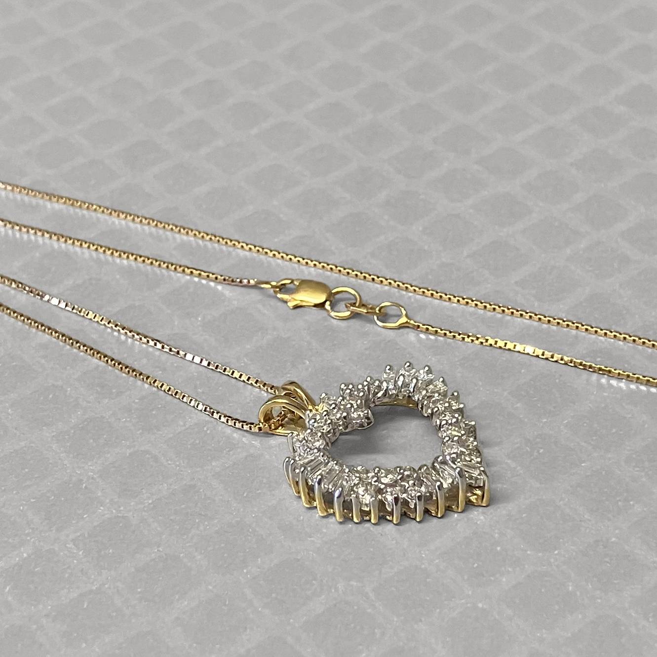 Preowned Yellow Gold and Diamond Heart Pendant