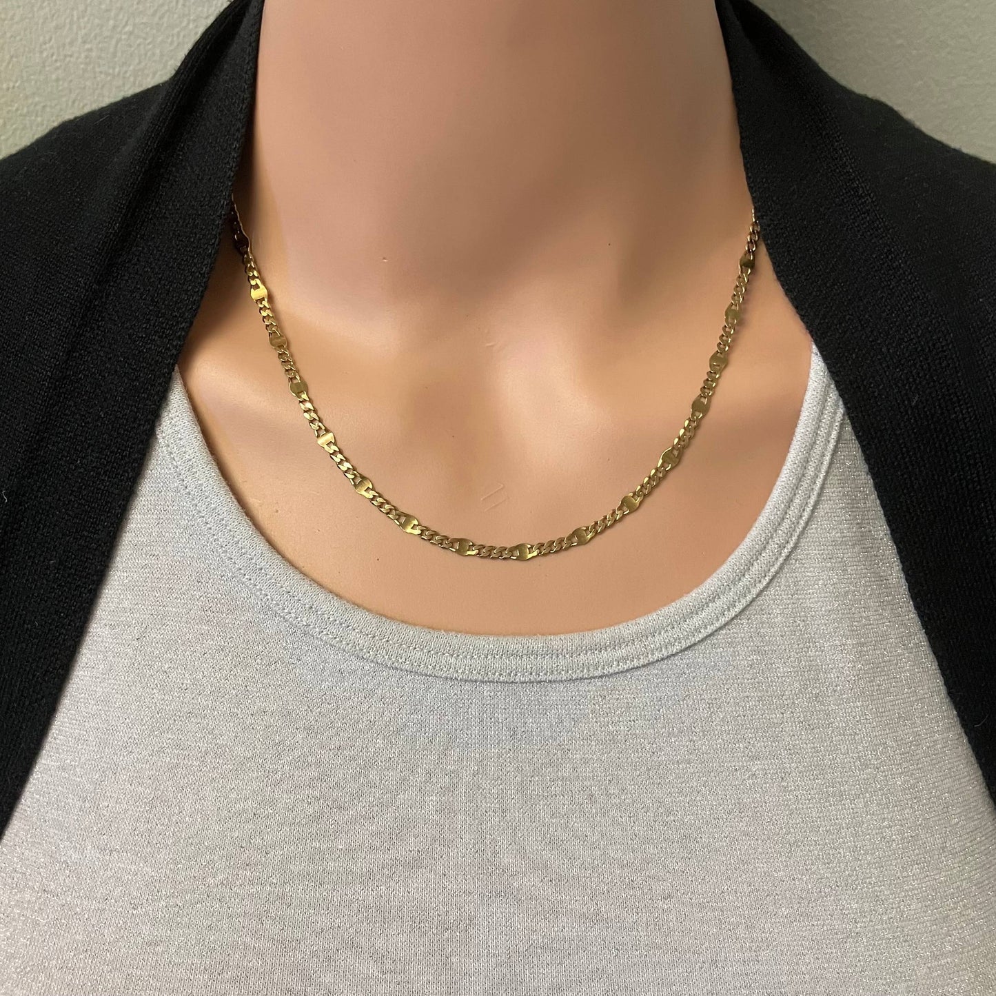 Preowned Yellow Gold Fancy Curb Link Chain