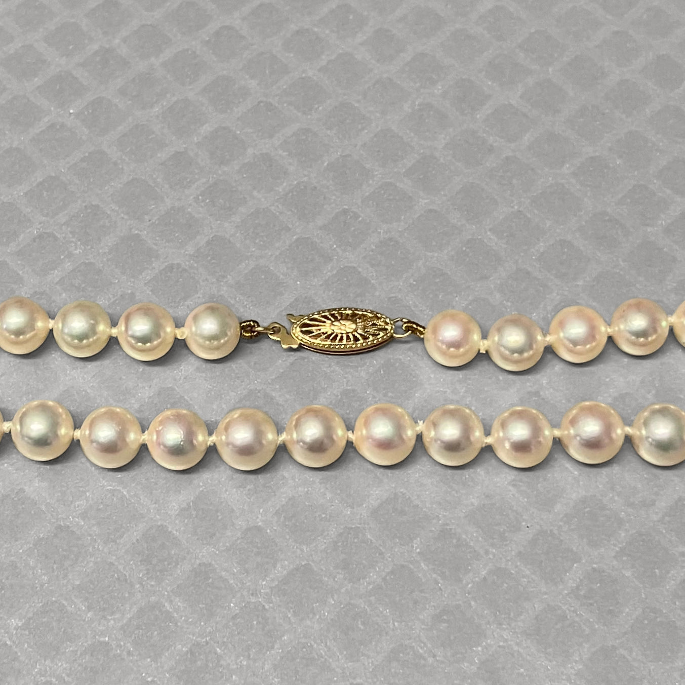 Preowned Yellow Gold and Akoya Saltwater Cultured Pearl Necklace