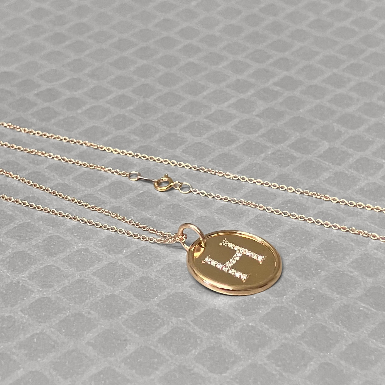Preowned Rose Gold and Diamond H Pendant