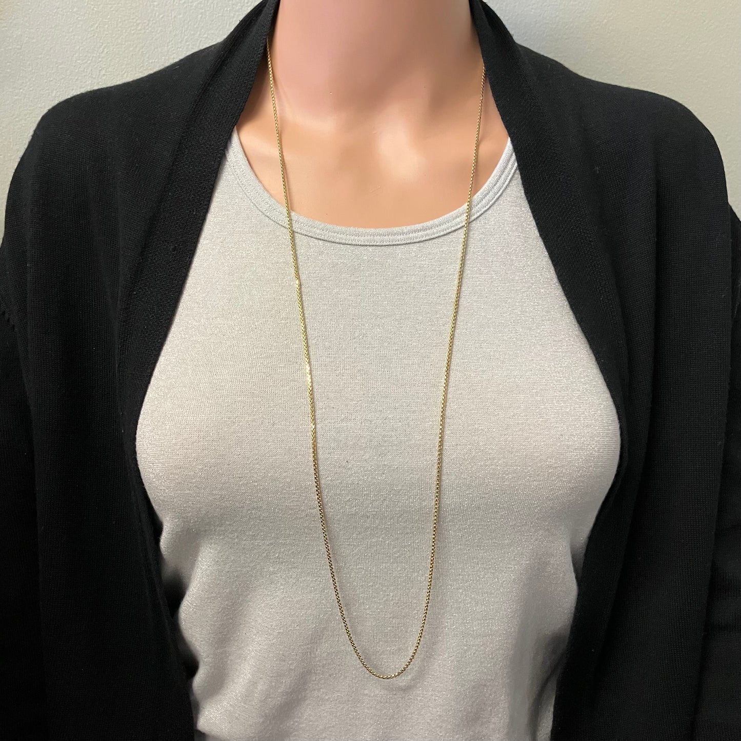 Preowned Yellow Gold Rounded Open Box Chain