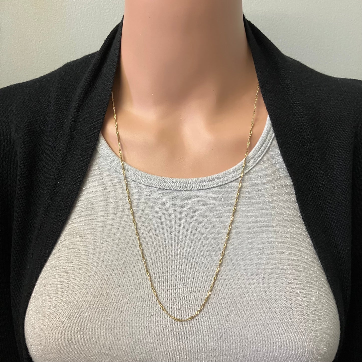Preowned Yellow Gold Singapore Chain