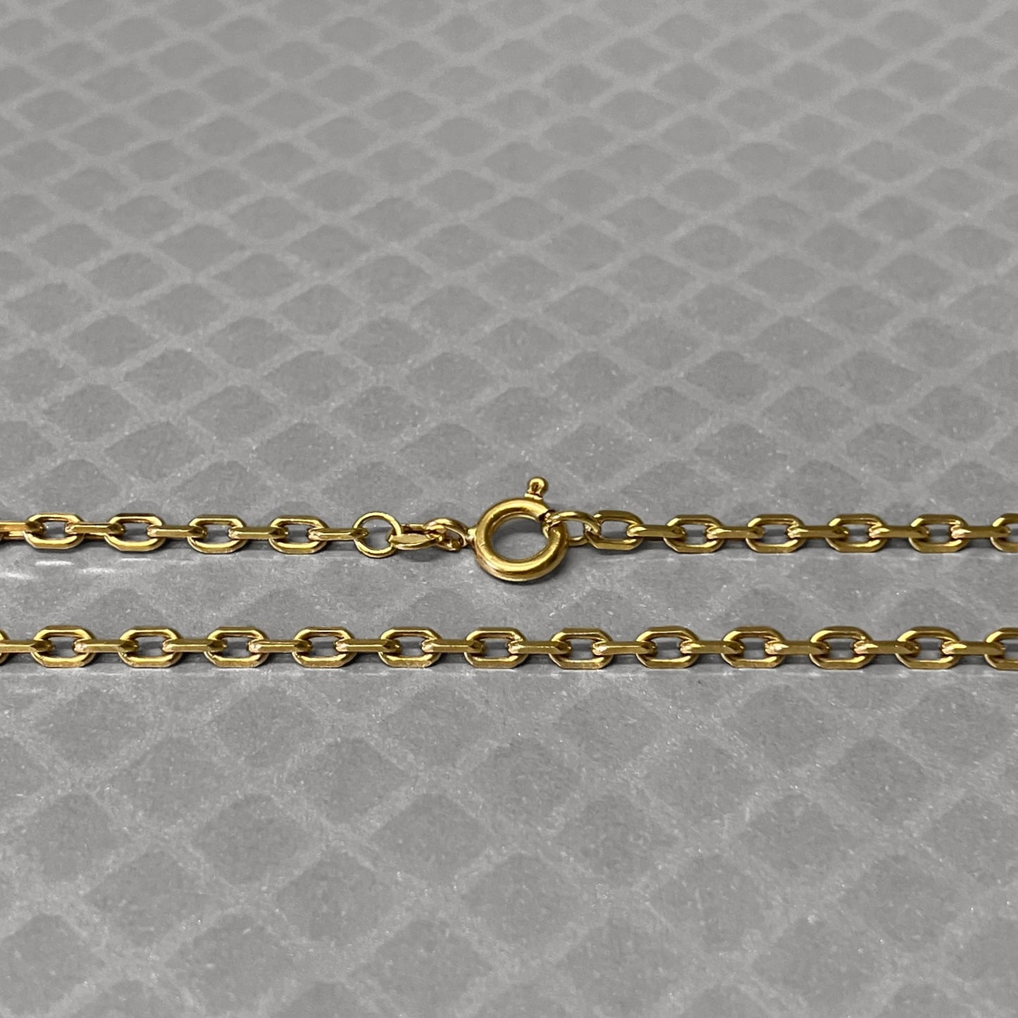 Preowned Yellow Gold Flat Edge Cable Chain