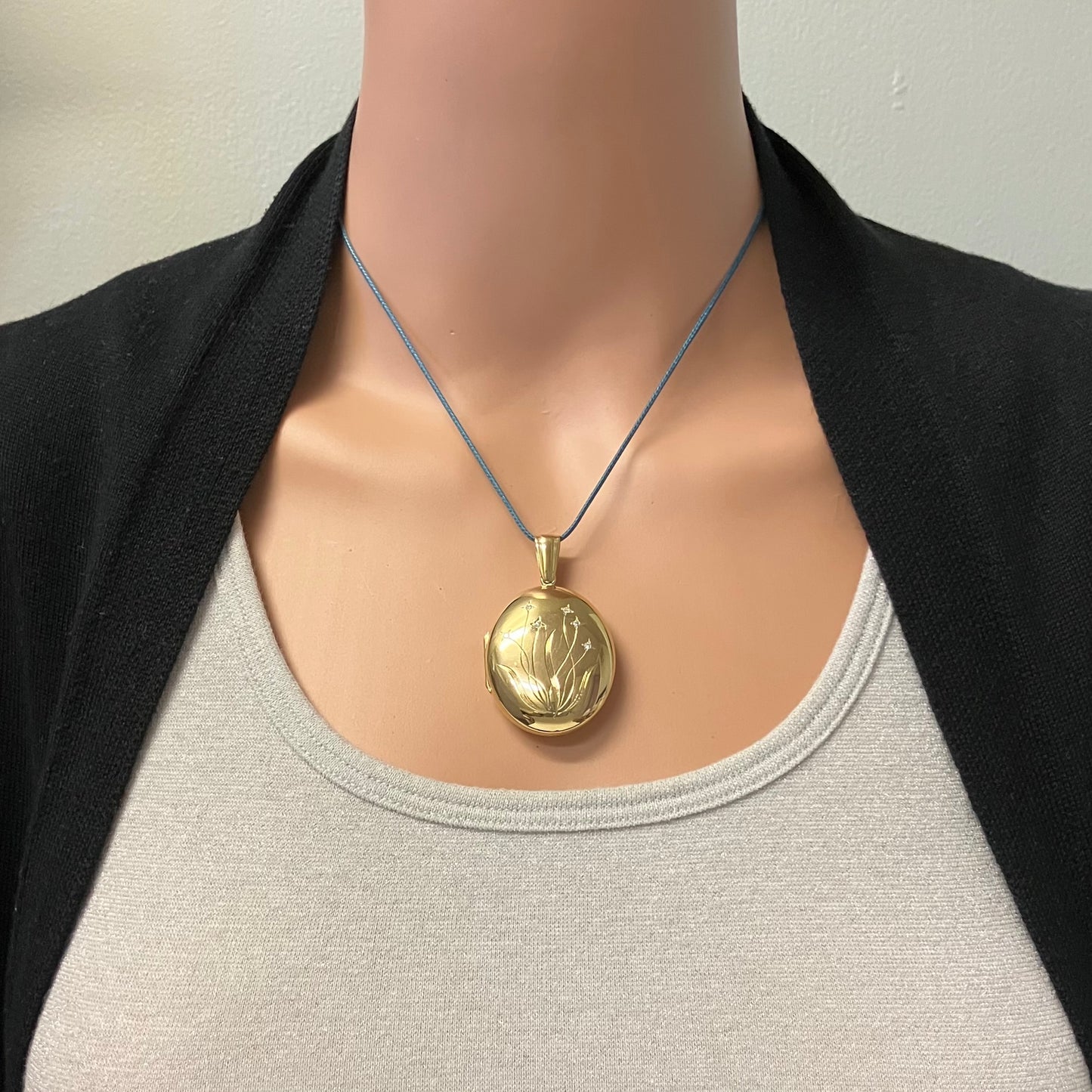Preowned Yellow Gold and Diamond Charles Green & Sons Locket