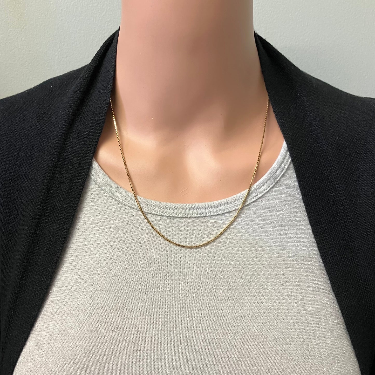 Preowned Yellow Gold Rounded Box Chain