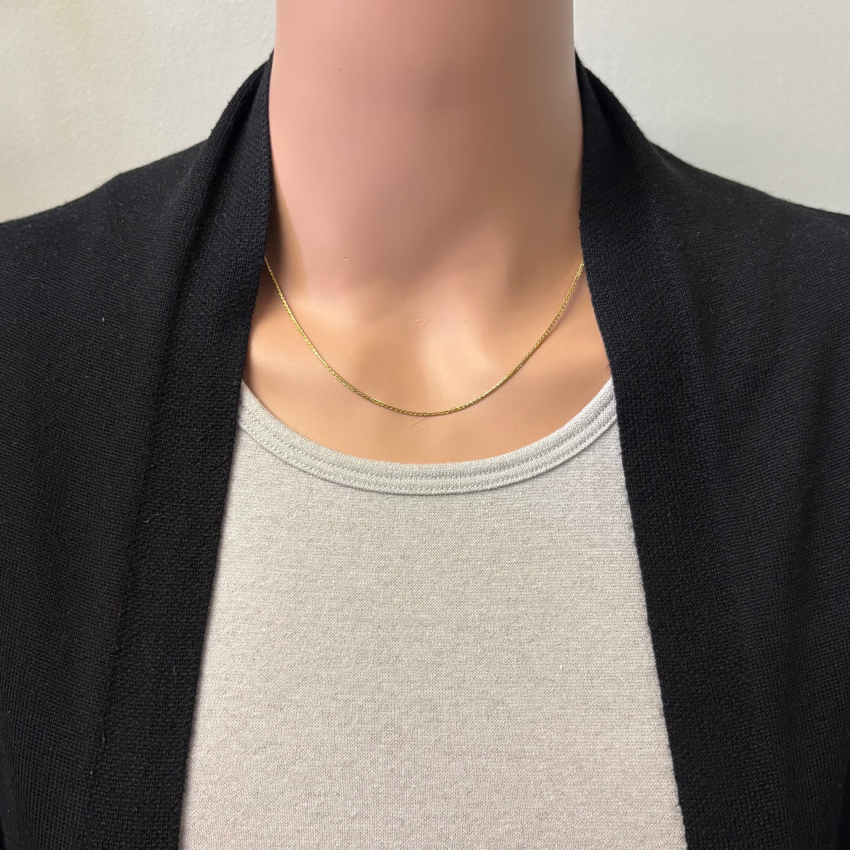 Preowned Yellow Gold Wheat Chain