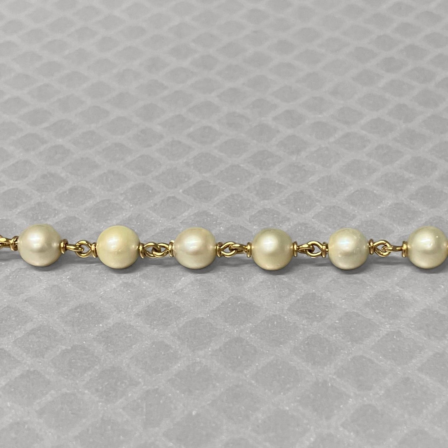 Preowned Yellow Gold and Akoya Pearl Bracelet
