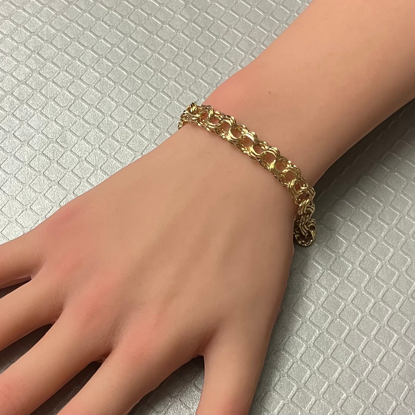 Preowned Yellow Gold Triple Wire Link Bracelet