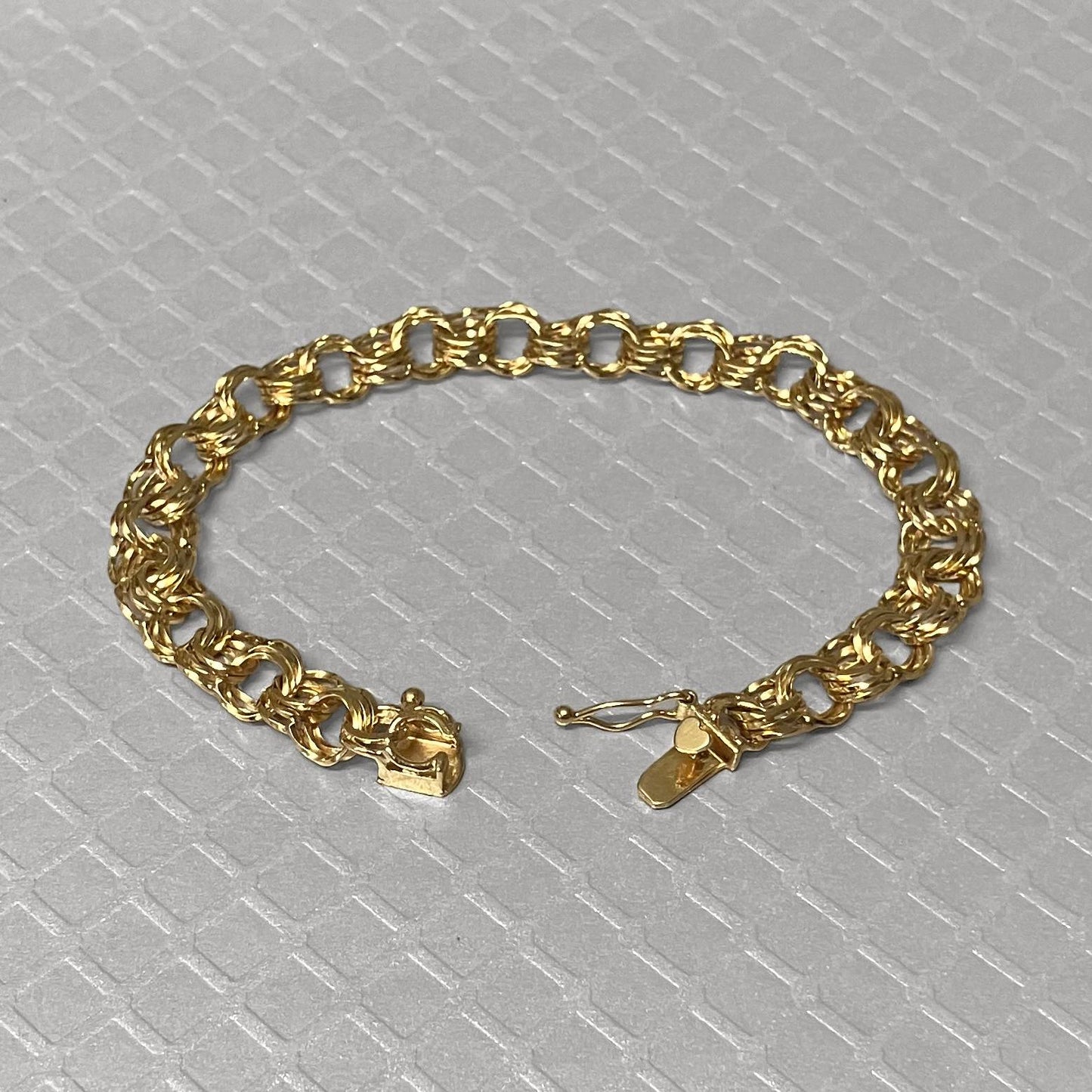Preowned Yellow Gold Triple Wire Link Bracelet