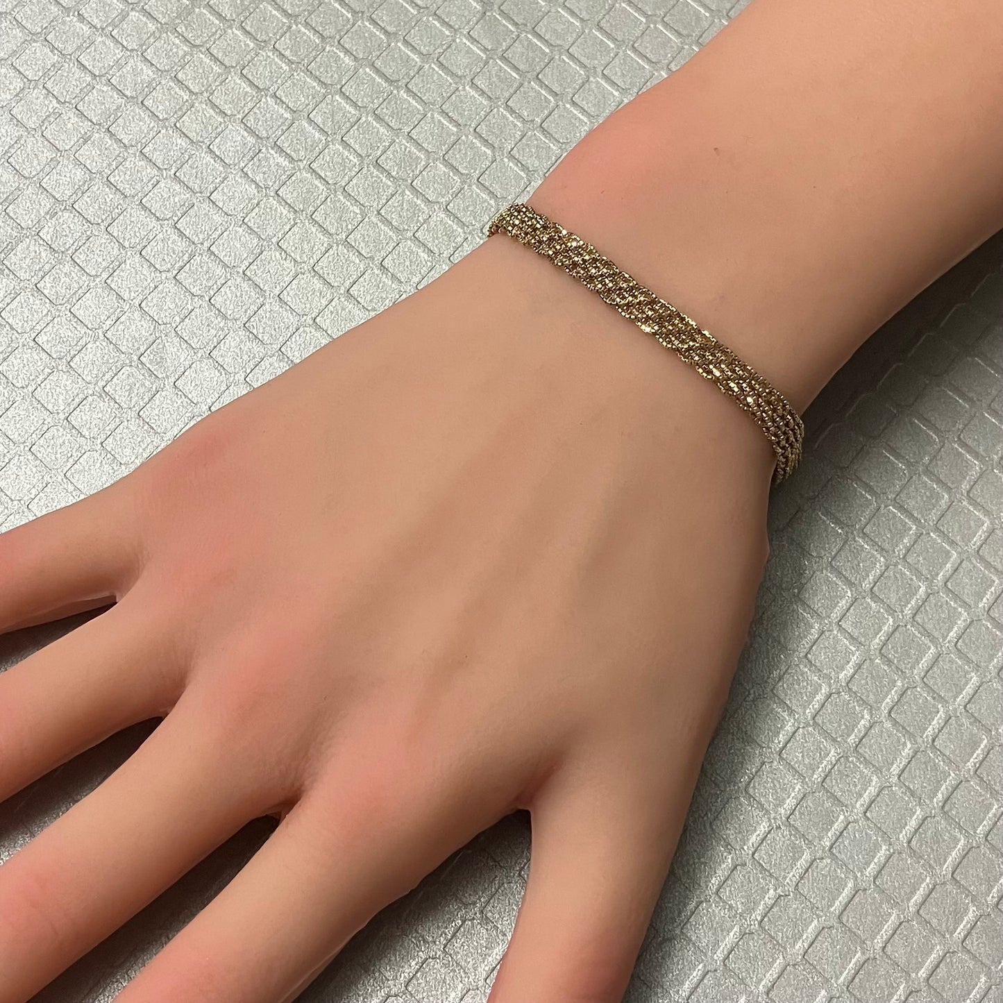 Preowned Yellow Gold Hand Woven Bracelet