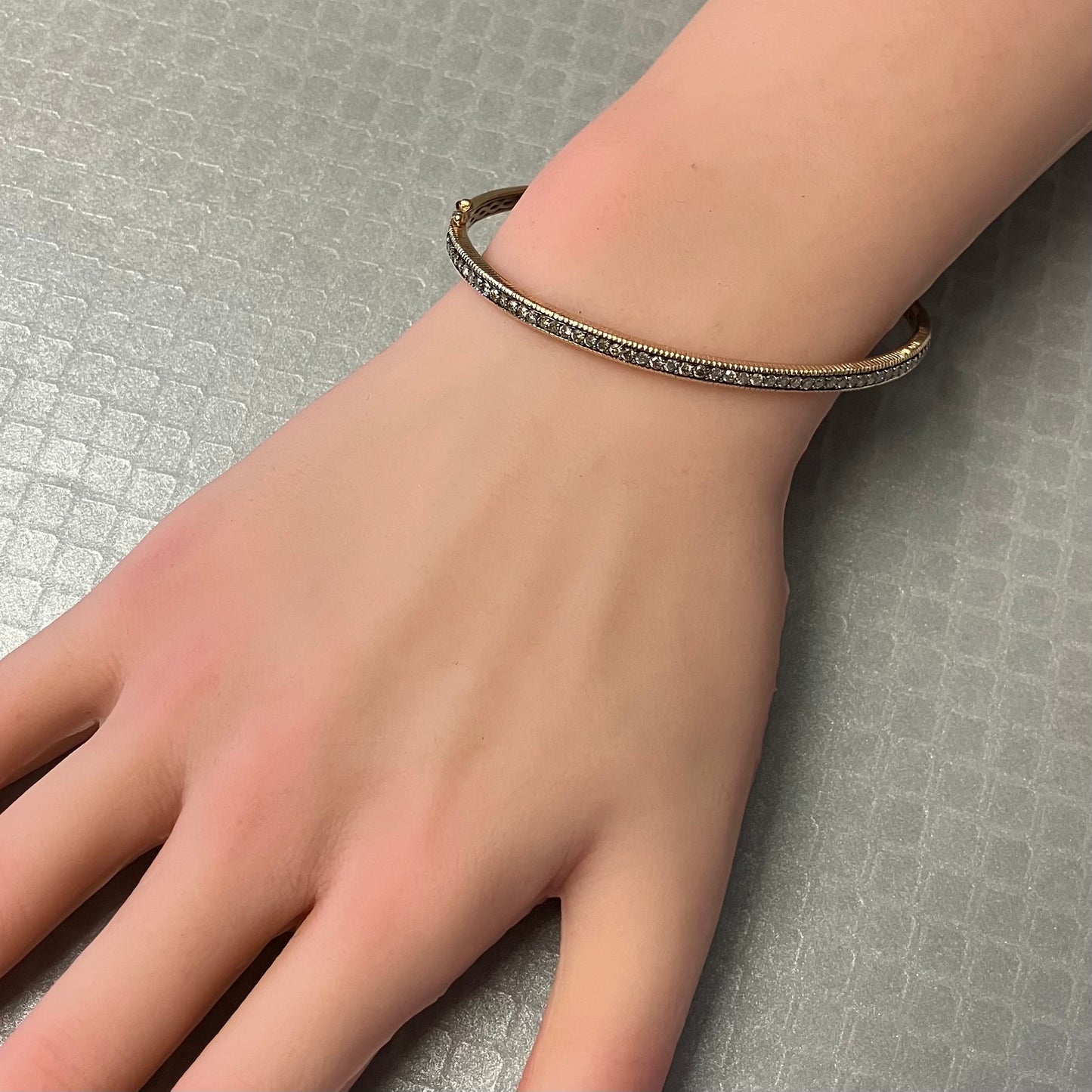 Preowned Rose Gold and Chocolate Diamond Le Vian Bangle Bracelet