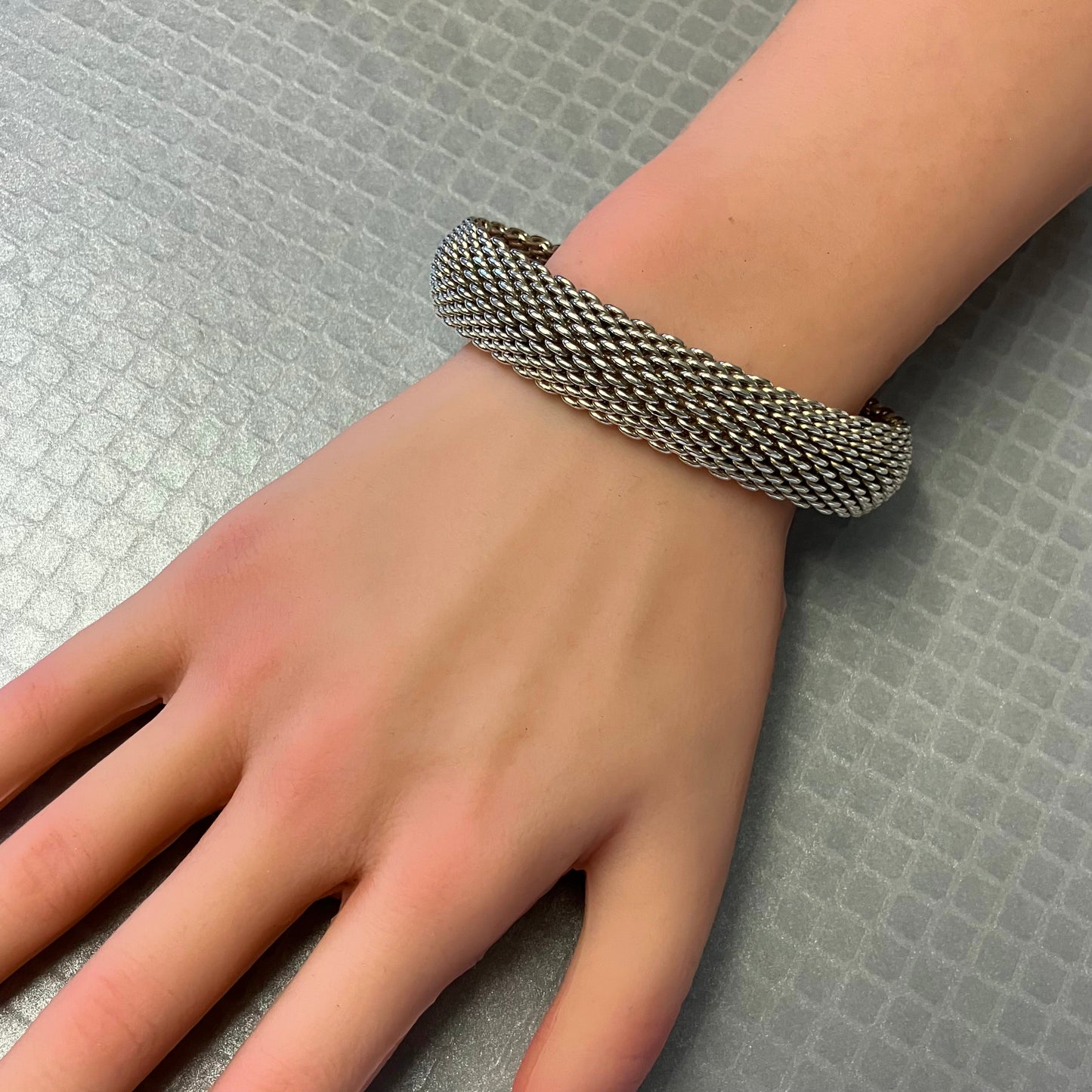 Preowned Sterling Silver Tiffany & Co. Somerset Mesh Bracelet