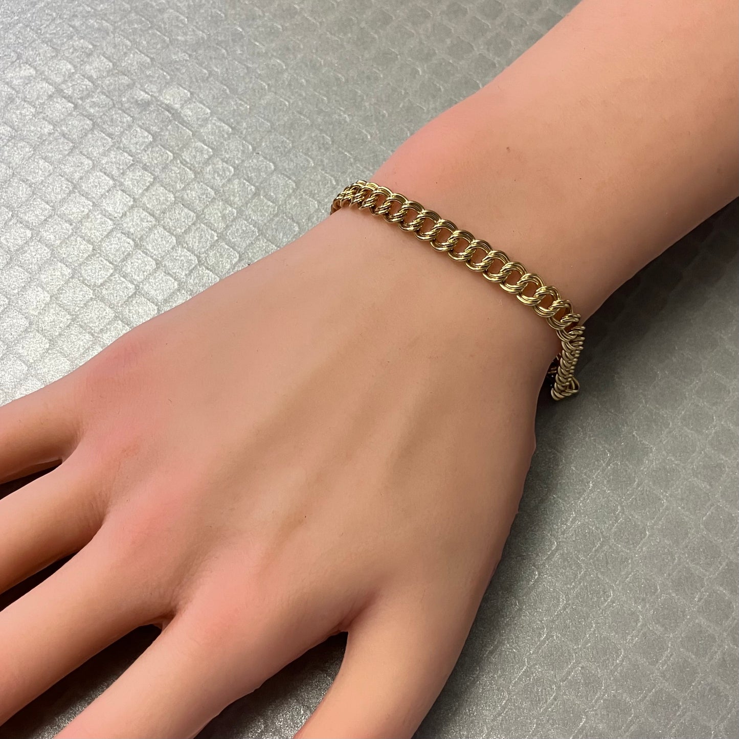 Preowned Yellow Gold Double Curb Link Bracelet