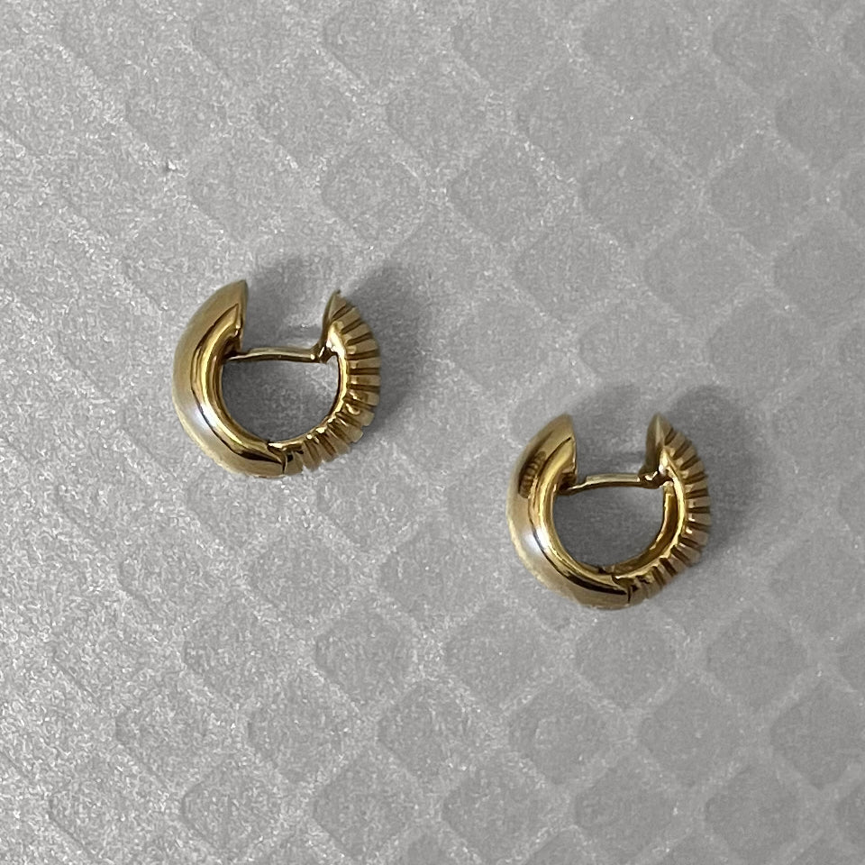Preowned Yellow Gold Huggie Hoop Earrings