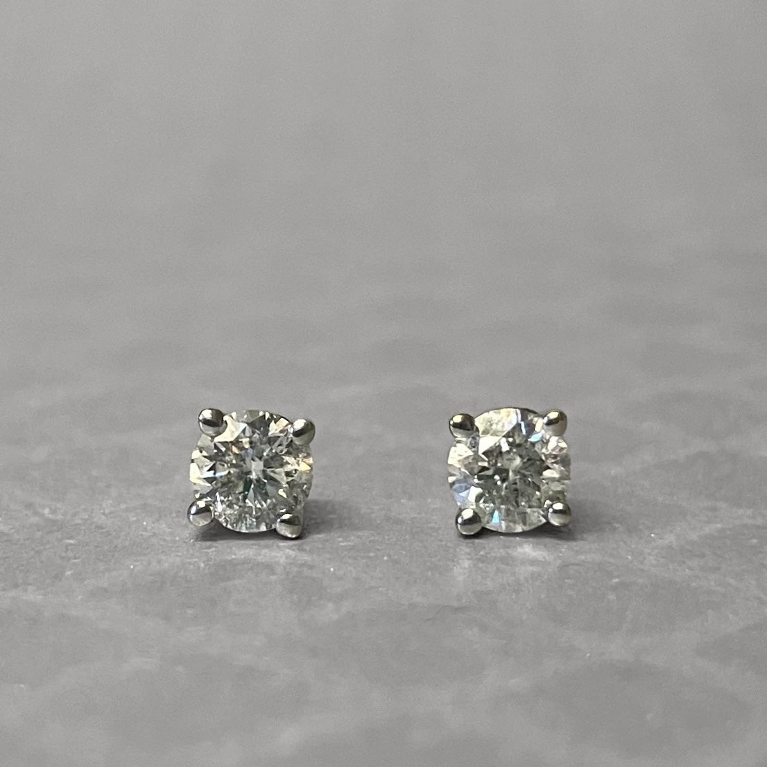 Preowned White Gold and Diamond Stud Earrings