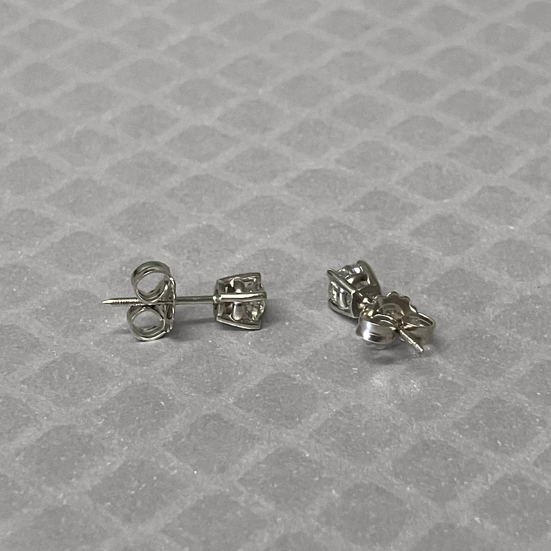 Preowned White Gold and Diamond Stud Earrings
