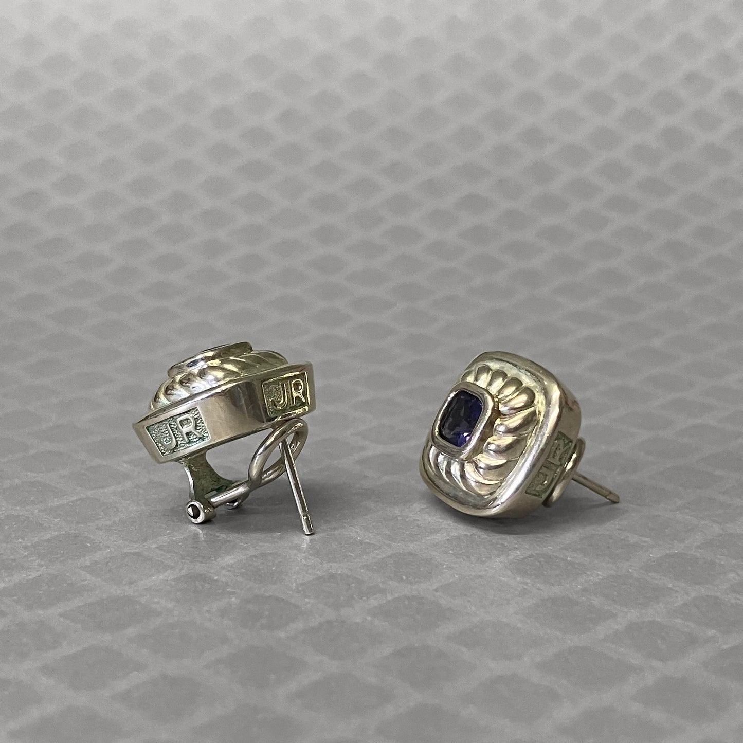 Preowned Sterling Silver and Iolite Judith Ripka Earrings