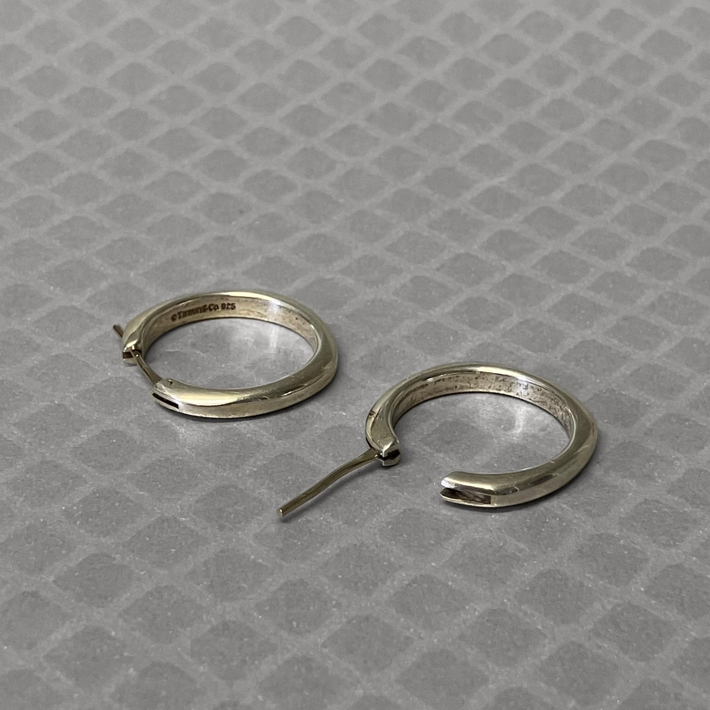 Preowned Sterling Silver Tiffany & Co. Squared Hoop Earrings