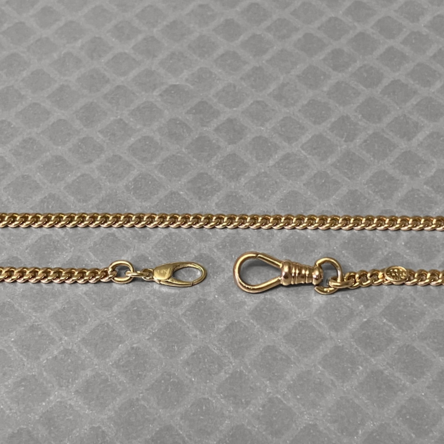 Preowned Yellow Gold Curb Style Watch Chain