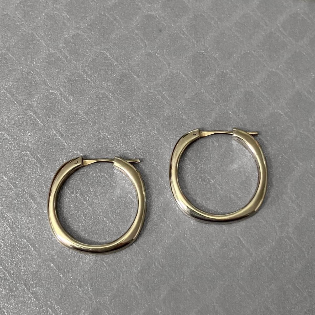Preowned Sterling Silver Tiffany & Co. Squared Hoop Earrings