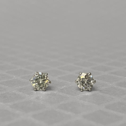 Preowned White Gold and Diamond Stud Earrings