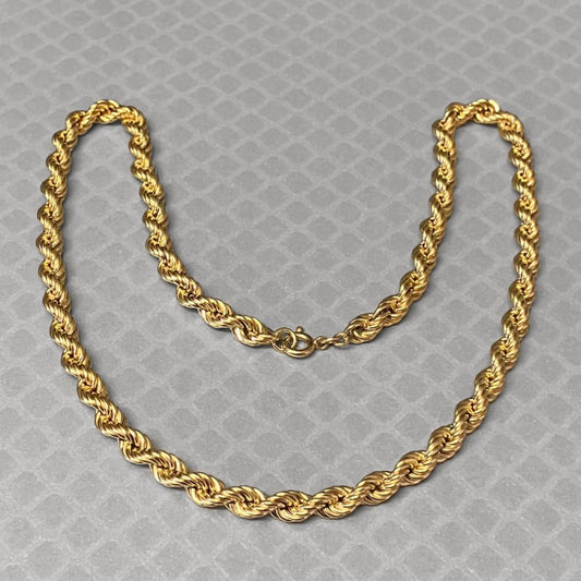 Preowned Yellow Gold Hollow French Rope Chain