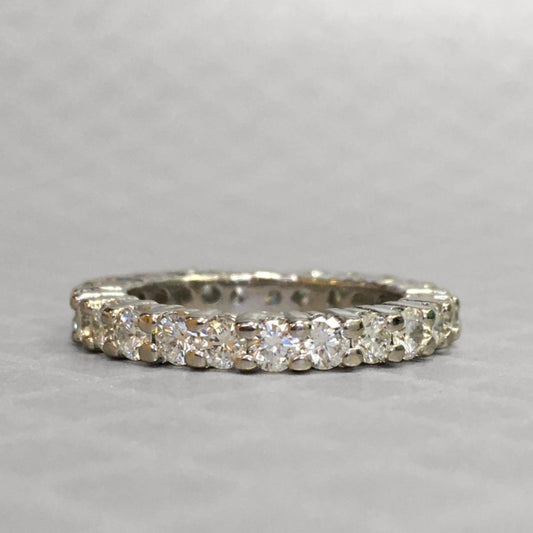 Preowned White Gold and Diamond Eternity Band