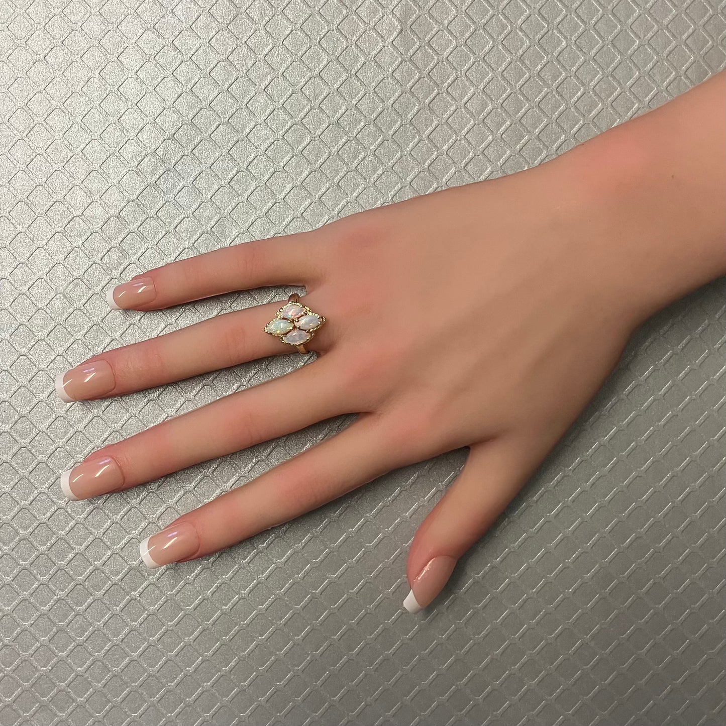 Preowned Yellow Gold and Marquise Opal Ring