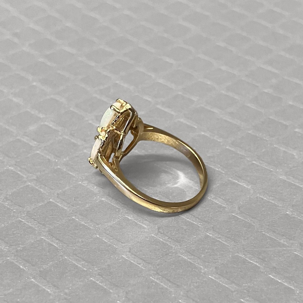 Preowned Yellow Gold and Marquise Opal Ring