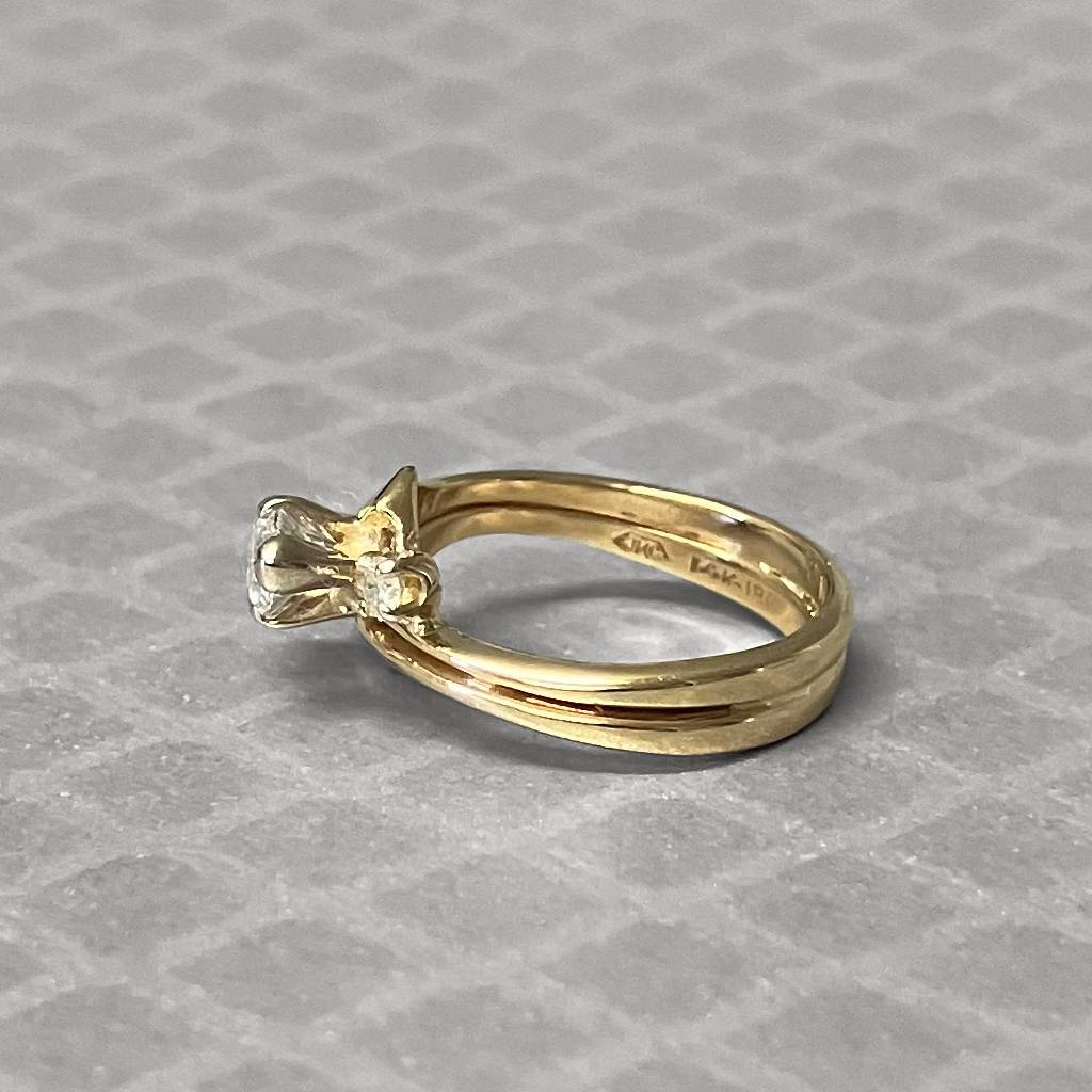 Preowned Yellow Gold and Marquise Diamond Ring